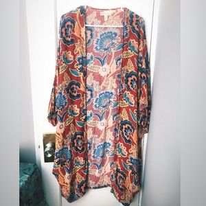 Lightweight Anthropologie Floral Open Robe / Duster (Astrid) - One size